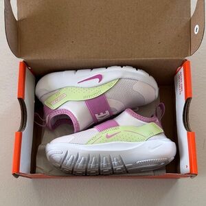 Nike Kids Sneakers - White, Pink, and Lime
